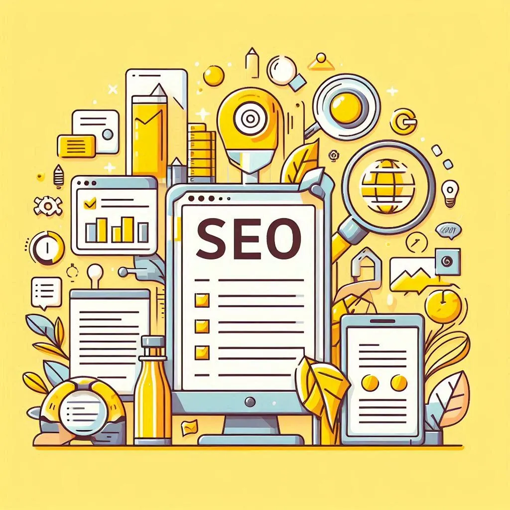 An image that says SEO