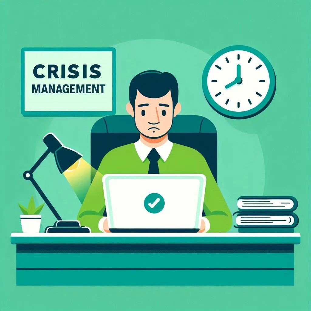 Businessman frustrated due to social media crisis