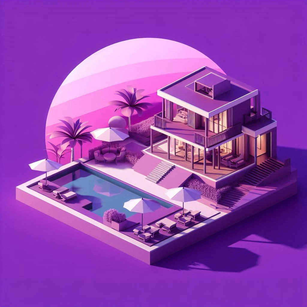 Image of a resort representing a hospitality brand