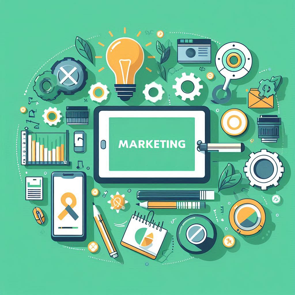 marketing element showing around on marketing word